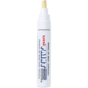 uni-Paint Permanent Marker, Broad Chisel Tip, White