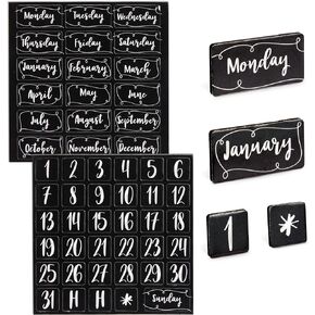 Juvale Magnetic Calendar for Classroom, Whiteboard - Number Magnets, Calendar Magnets with Day, Month, Date (50 Piece)