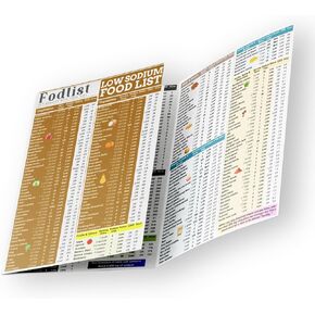 Fodlist. Low Sodium Food List. Grocery & Chart for a Low Salt Diet Plan. Lower High Blood Pressure Naturally. CKD Diet and Nutrition. CHF Friendly. Pamphlet. Laminated. 8"x11".