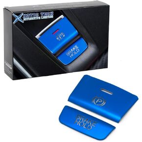 Xotic Tech P Gear Brake Hold Button Aluminum Frame Cover Trim Compatible with Honda Accord 10th Gen (Blue)