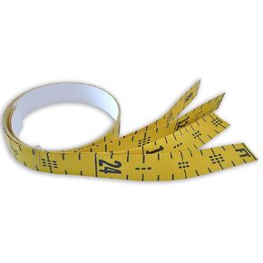 Floor Tape – Adhesive Backed – 2 Inch Wide X 25 Foot Long – Vertical Up – Fractional – 1" Grads – Yellow – 4 Pieces
