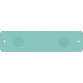 Three by Three Seattle 12 x 3 Inch Metal Strip Frameless Magnetic Bulletin Board with 2 Magnets for Memos, Photos, Lists, and More in Office, Home, or School Décor (Aquamarine)
