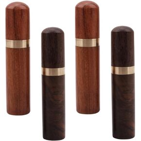 EXCEART 4Pcs Sandalwood Storage Box Wooden Needle Holder Crochet Hook Holder Yarn Needle Wooden Crafts Wood Crafts Sewing Needles Holder Needle case Sewing Tool Storage bin Mahogany