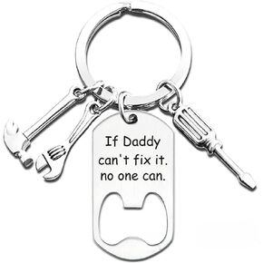 Birthday Christmas Gifts for Dad Grandpa Daddy Keychain Beer Opener Key Chain for Men
