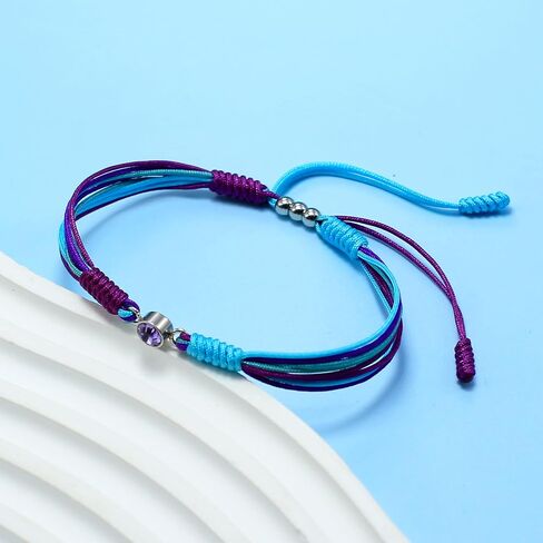Birth Stone Bracelet, Luck and Protection Tibetan Bracelet, Surfer String Wrap for Him and Her, Friend, Best Inspirational Gift For Grandma Mother's Day Gift in Saudi Arabia
