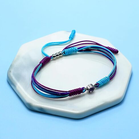 Birth Stone Bracelet, Luck and Protection Tibetan Bracelet, Surfer String Wrap for Him and Her, Friend, Best Inspirational Gift For Grandma Mother's Day Gift in Saudi Arabia