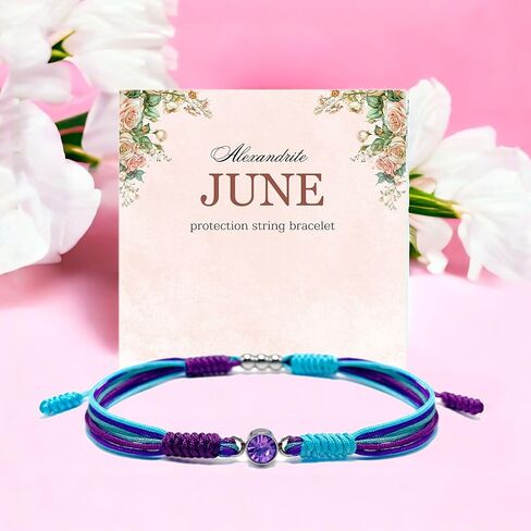 Birth Stone Bracelet, Luck and Protection Tibetan Bracelet, Surfer String Wrap for Him and Her, Friend, Best Inspirational Gift For Grandma Mother's Day Gift in Saudi Arabia