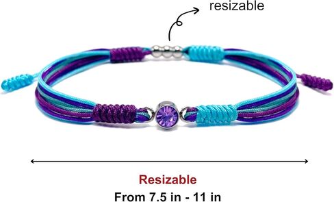 Birth Stone Bracelet, Luck and Protection Tibetan Bracelet, Surfer String Wrap for Him and Her, Friend, Best Inspirational Gift For Grandma Mother's Day Gift in Saudi Arabia