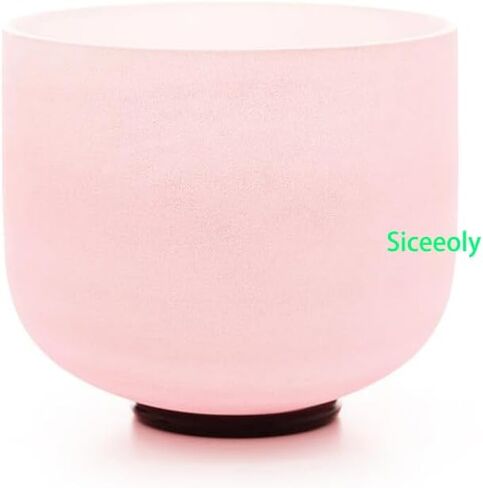 مجموعة من 3 أوعية تغني باللون الوردي مقاس 20.32 سم و25.4 سم شرقًا و30.48 سم ج، وعاء تغني كريستالي كريستالي معالج للصوت من الكوارتز المتجمد مع حقيبة حمل للسفر وحلقة دائرية من جلد الغزال in Kuwait