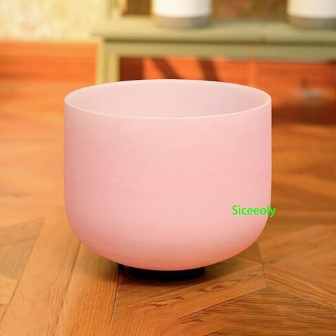 مجموعة من 3 أوعية تغني باللون الوردي مقاس 20.32 سم و25.4 سم شرقًا و30.48 سم ج، وعاء تغني كريستالي كريستالي معالج للصوت من الكوارتز المتجمد مع حقيبة حمل للسفر وحلقة دائرية من جلد الغزال in Kuwait