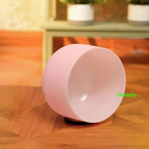 مجموعة من 3 أوعية تغني باللون الوردي مقاس 20.32 سم و25.4 سم شرقًا و30.48 سم ج، وعاء تغني كريستالي كريستالي معالج للصوت من الكوارتز المتجمد مع حقيبة حمل للسفر وحلقة دائرية من جلد الغزال in Kuwait