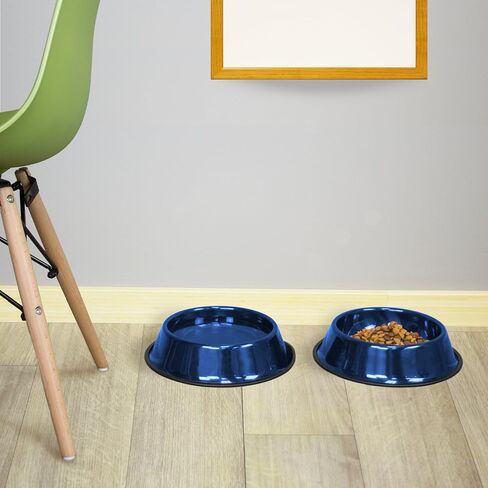 Platinum Pets Embossed Non-Tip Stainless Steel Cat/Dog Bowl in Saudi Arabia