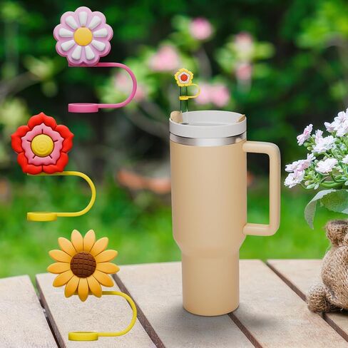 6 PCS Silicone Spill Stopper Set for Stanley Cup Straw Covers 30 oz / 40 oz Tumbler Leak Proof Drink Stoppers Silicone Straw Stopper Caps for Stanley Cup Accessories-Cat in Saudi Arabia