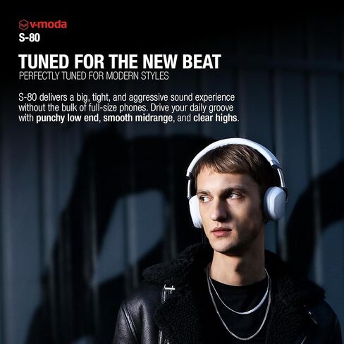سماعات رأس بلوتوث V-MODA S-80 مغلقة من الخلف - أسود in Kuwait