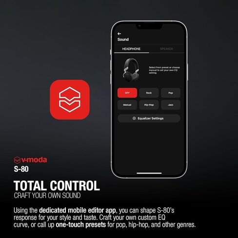 سماعات رأس بلوتوث V-MODA S-80 مغلقة من الخلف - أسود in Kuwait