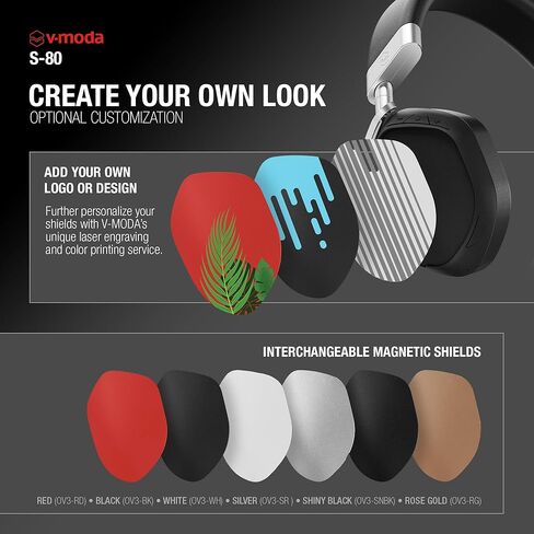 سماعات رأس بلوتوث V-MODA S-80 مغلقة من الخلف - أسود in Kuwait