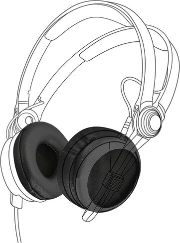 Earpadz Replacement for Sennheiser HD25 Ear Pads, Midnight Earpadz by Dekoni, Soft Knit Replacement Headphone Cushions, Heat Activated Memory Foam, Proper Fit, Comfort and Sound Isolation, 1 Pair in Kuwait