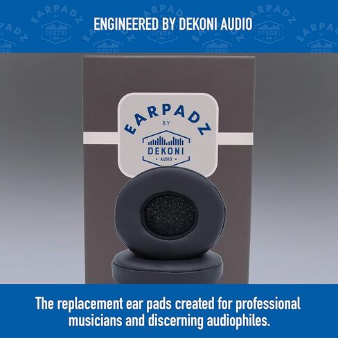 Earpadz Replacement for Sennheiser HD25 Ear Pads, Midnight Earpadz by Dekoni, Soft Knit Replacement Headphone Cushions, Heat Activated Memory Foam, Proper Fit, Comfort and Sound Isolation, 1 Pair in Kuwait