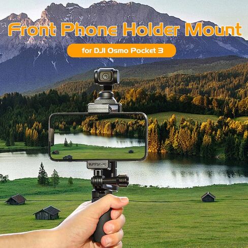 حامل هاتف الكاميرا جبل لجيب DJI OSMO 3، محول توسيع حامل ثلاثي للميكروفون مشبك الهاتف الأمامي مع برغي 1/4 بوصة لجيب OSMO 3 ملحقات in Saudi Arabia