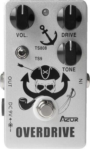 دواسة AZOR Vintage Overdrive - مفتاح TS808 أو TS9، تصميم معدني بالكامل، وتجاوز حقيقي in Kuwait