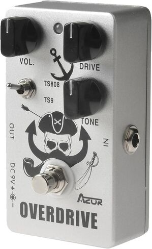 دواسة AZOR Vintage Overdrive - مفتاح TS808 أو TS9، تصميم معدني بالكامل، وتجاوز حقيقي in Kuwait