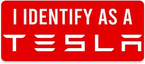 أنا أحدد هو ملصق Tesla Bumper (ملصق سيارة مضحك للسيارات والشاحنات والمركبات الترفيهية (أسود 3 × 7 بوصة) in Kuwait
