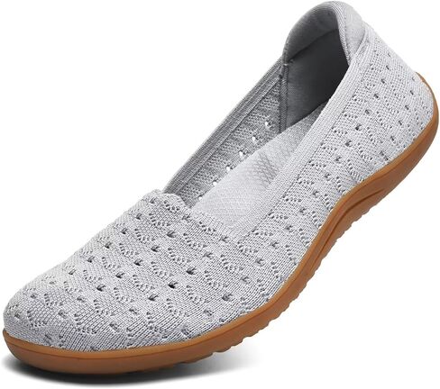 Women's Wide Toe Box Flats Shoes Ballet Flat | Knit Mesh Slip-on Shoes, Wide Width Walking Shoes, Comfort, Dressy in Saudi Arabia