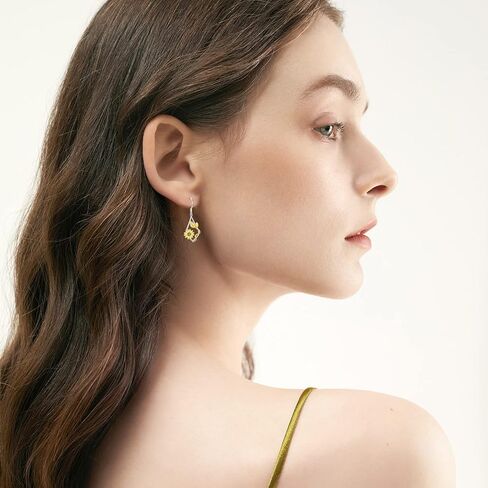 أقراط عباد الشمس 925 من الفضة الاسترليني عباد الشمس المتدلية أقراط زهرة أقراط أنت بلدي أشعة الشمس عباد الشمس هدية مجوهرات للنساء والفتيات المراهقات in Kuwait