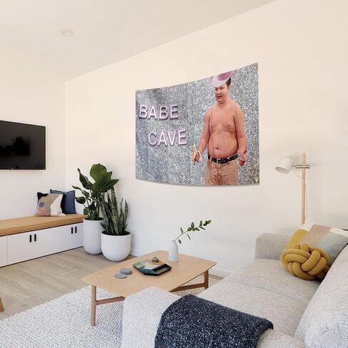 Gibby Funn Tapestry Babe CaveTapestry 3x5Ft Wall College Dorm Room Decor with 4 Grommets Funny Poster UV Resistance Fading & Durable Man Cave in Saudi Arabia