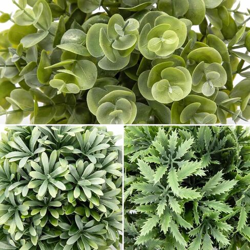 8.7" Mini Potted Fake Plants Artificial Eucalyptus Topiaries for Indoor Home Office Room Decor (Set of 3) in Saudi Arabia