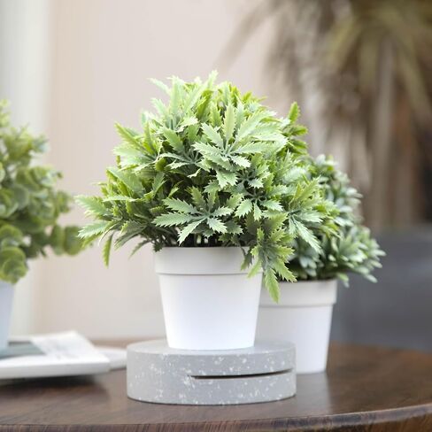 8.7" Mini Potted Fake Plants Artificial Eucalyptus Topiaries for Indoor Home Office Room Decor (Set of 3) in Saudi Arabia