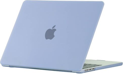 RUBAN Case for MacBook Air 13 inch Case 2022, 2021-2018 Release A2337 M1 A2179 A1932 - Protective Snap On Hard Shell Cover and Keyboard Cover for Version MacBook Air 13 with Touch Bar (Airy Blue) in Saudi Arabia