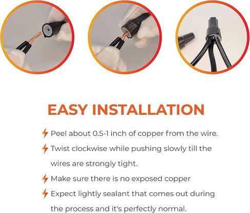 Waterproof Outdoor Landscape Wire Connectors for 20AWG-10AWG. Best for Outdoor High and Low Voltage Lighting, Grey/White Color (50 Pack, by LUMENGY) in Saudi Arabia