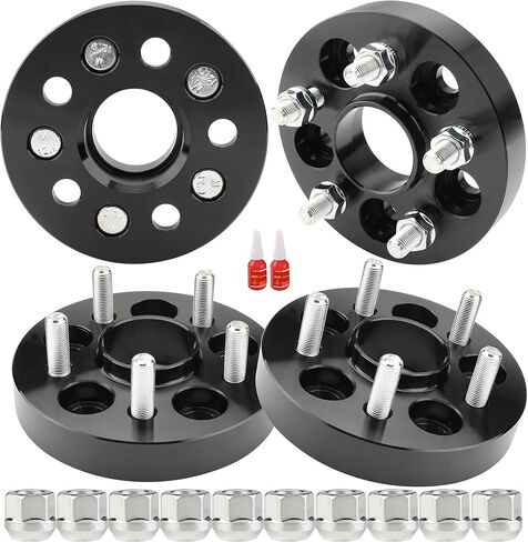 فواصل عجلات مركزية Richeer 5x100 لـ FR-S BRZ Baja Crosstrek Impreza Outback Forester Legacy، 4 قطع فاصل إطارات 1 بوصة 5x100 مع مسامير 12x1.25 وتجويف مركزي 56.1 ملم in Kuwait