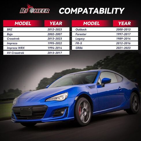 فواصل عجلات مركزية Richeer 5x100 لـ FR-S BRZ Baja Crosstrek Impreza Outback Forester Legacy، 4 قطع فاصل إطارات 1 بوصة 5x100 مع مسامير 12x1.25 وتجويف مركزي 56.1 ملم in Kuwait