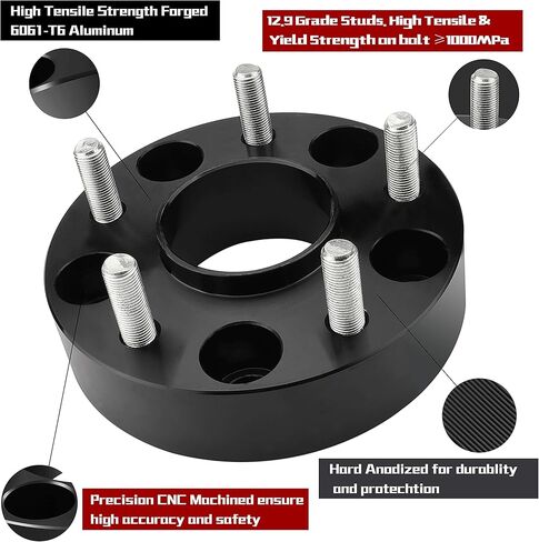 فواصل عجلات مركزية Richeer 5x100 لـ FR-S BRZ Baja Crosstrek Impreza Outback Forester Legacy، 4 قطع فاصل إطارات 1 بوصة 5x100 مع مسامير 12x1.25 وتجويف مركزي 56.1 ملم in Kuwait