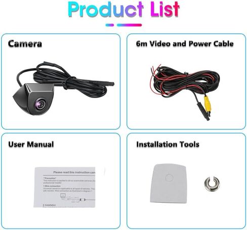 كاميرا احتياطية للسيارة، AHD 1080P/ CVBS 150 درجة زاوية عرض سوبر ستار لايت لون رؤية ليلية كاميرا رؤية أمامية/خلفية لشاحنة بيك اب RV Van SUV عكس المساعدة، IP69K كاميرا مركبة مقاومة للماء in Kuwait