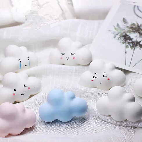 WOPODI 6 Pieces Cloud Shape Chocolate Silicone Mold Mousse Fondant Ice Cube 3D Clouds Mould Pudding Candy Soap Candle Epoxy Resin Molds Baking Cake Decoration DIY Casting Clay Mold Tools in Kuwait