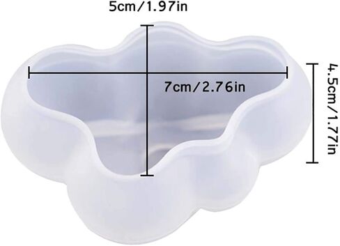 WOPODI 6 Pieces Cloud Shape Chocolate Silicone Mold Mousse Fondant Ice Cube 3D Clouds Mould Pudding Candy Soap Candle Epoxy Resin Molds Baking Cake Decoration DIY Casting Clay Mold Tools in Kuwait