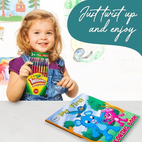 أقلام تلوين قابلة للالتواء، أقلام تلوين للأطفال من سن 4 إلى 8 سنوات، 24 قلم تلوين ملتوي، أقلام تلوين للأطفال الصغار، أقلام تلوين للأطفال، أقلام تلوين قابلة للدوران + كتاب تلوين للأطفال الصغار، كتب تلوين للأطفال in Kuwait