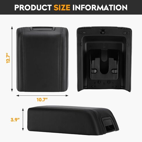 AEagle Center Console Cover Armrest Lids w/Base for 2004-2008 Ford F150, Black, Replaces ‎5L3Z1506024AAD in Saudi Arabia