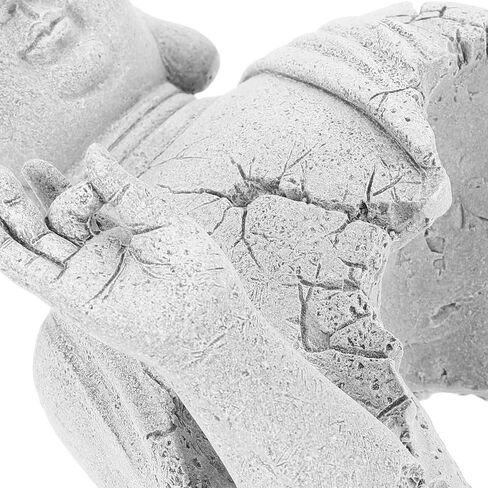 جانازونو حوض السمك بوذا تمثال الرأس ديكورات الحجر الرملي الآسيوي النحت البوذي خزان الأسماك مخبأ زخرفة الزواحف تررم المناظر الطبيعية للمياه العذبة والمياه المالحة in Kuwait