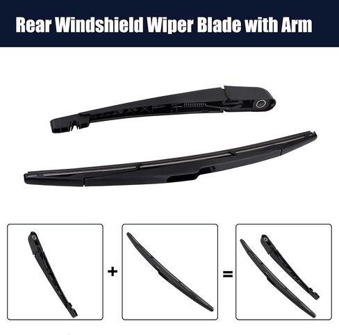 شفرة ممسحة الزجاج الأمامي الخلفية من AUCERAMIC مع مجموعة ذراع تناسب 2011-2019 Dodge Grand Caravan، 2011-2016 Chrysler Town Country 3.6l Snap Claw Wiper ذراع ممسحة استبدال OEM # 55077097AC،42783،68102356AA in Kuwait