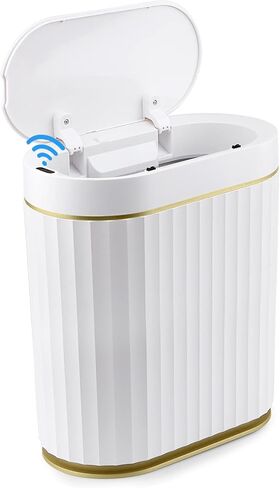 Small Touchless Trash Can, Smart Motion Sensor Wastebasket Garbage Container Bin with Automatic Opening Lid for Bathroom, Living Room Dressing Table, Kitchen, Office Desktop, and RV (7L) in Saudi Arabia