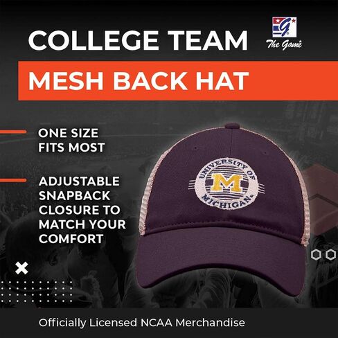 لعبة NCAA Snapback - Patch Meshback - راحة كلاسيكية - حجم قابل للتعديل - دع الجميع يعرفون الفريق الذي تدعمه in Kuwait