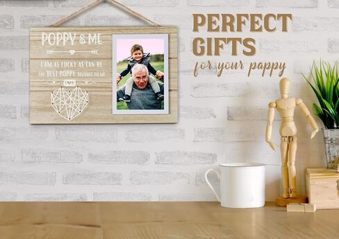 InnoBeta Poppy Gifts from Grandkids, Grandchildren, Grandpa Picture Frame, Present for Birthday, Christmas, Father's Day - for 4" x 6" Photos - POPPY & ME in Saudi Arabia