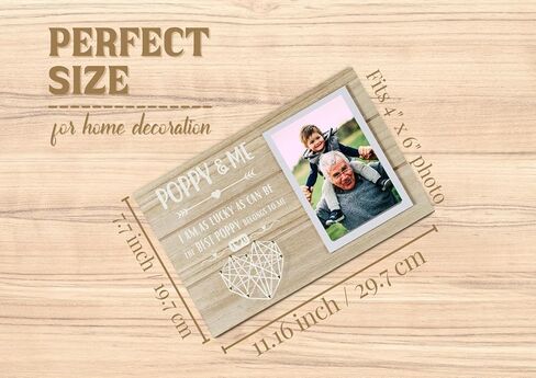 InnoBeta Poppy Gifts from Grandkids, Grandchildren, Grandpa Picture Frame, Present for Birthday, Christmas, Father's Day - for 4" x 6" Photos - POPPY & ME in Saudi Arabia