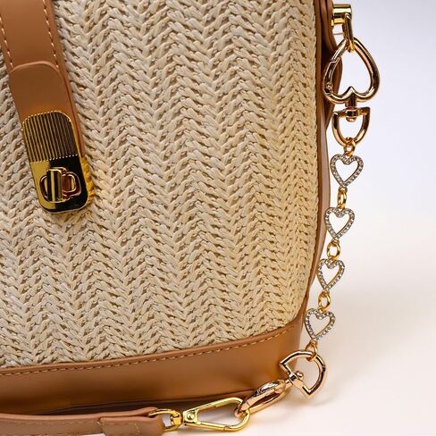 VeekyVicky Purse Strap Extender for Handbag Bag, Chain Strap Replacement Extension - Four Leaf Clover Good Luck Charm White in Kuwait