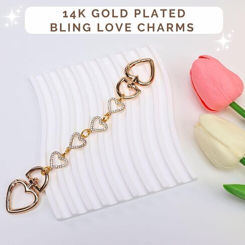 VeekyVicky Purse Strap Extender for Handbag Bag, Chain Strap Replacement Extension - Four Leaf Clover Good Luck Charm White in Kuwait