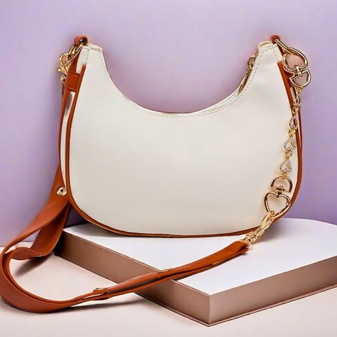 VeekyVicky Purse Strap Extender for Handbag Bag, Chain Strap Replacement Extension - Four Leaf Clover Good Luck Charm White in Kuwait